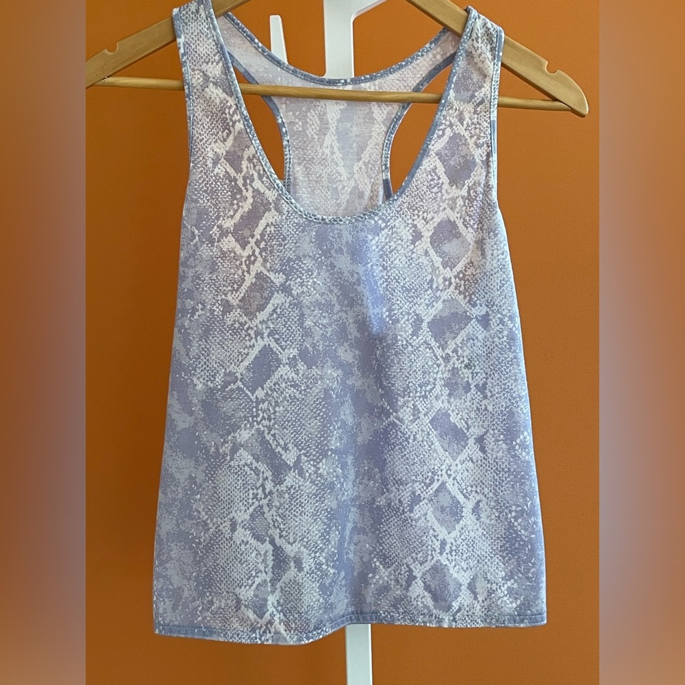 DVF Snakeskin race back tank medium